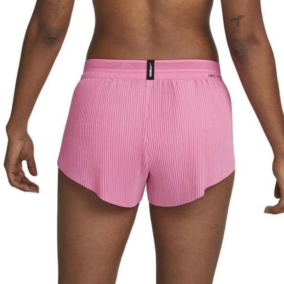 Nike AeroSwift Women's Dri-FIT ADV Mid-Rise Brief-Lined 3" Running Shorts - pink - Picture 3 of 4